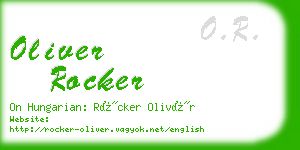 oliver rocker business card